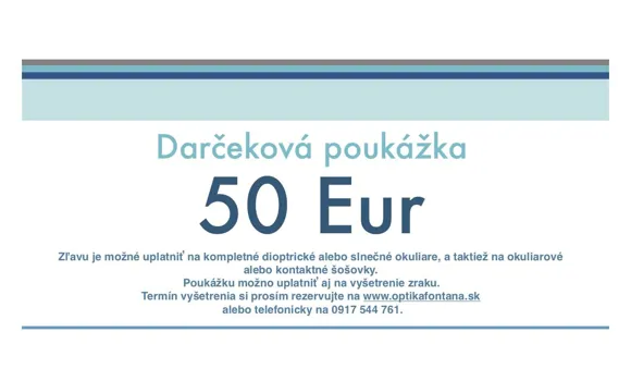 Darčeková Poukážka 50 EUR