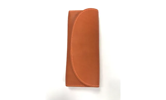 Mäkké koženkové púzdro väčšie oranžové