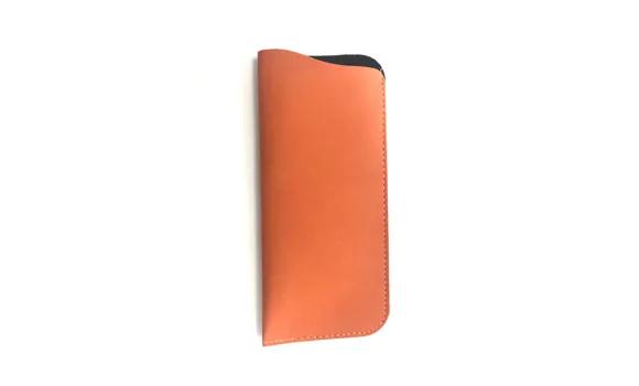 Mäkké koženkové púzdro oranžové